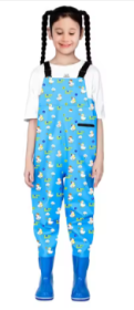 Kids Waders With Boots One-Piece (Color: Blue 28)