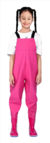 Kids Waders With Boots One-Piece (Color: Red 30)