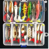 Fishing Lure Kit Soft and Hard Bait Set Gear Layer Minnow Metal Jig Spoon For Bass Pike Crank Tackle Accessories with Box