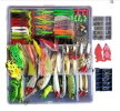 Fishing Lure Kit Soft and Hard Bait Set Gear Layer Minnow Metal Jig Spoon For Bass Pike Crank Tackle Accessories with Box