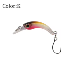 LETOYO Floating Injured Fishing Lure (Color: K, size: 1.2g 40mm)