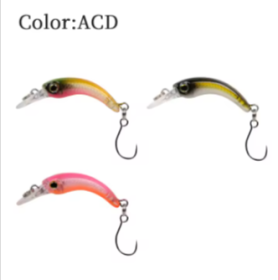 LETOYO Floating Injured Fishing Lure (Color: ACD, size: 1.2g 40mm)