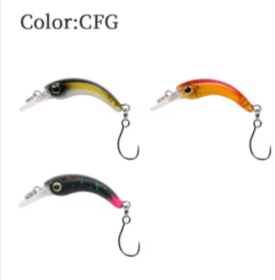 LETOYO Floating Injured Fishing Lure (Color: CFG, size: 1.2g 40mm)