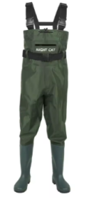 Lightweight Fishing Waders (Color: Green, size: US12)