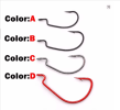 OUTKIT 10pcs mini Style Soft Worm Hooks High Carbon Steel Wide Super Lock Fishhooks Lure Softjerk Rockfishing Fishing Tackle