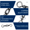 PROBEROS 50/100pcs Premium Rolling Ball Bearing Fishing Swivels