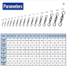 PROBEROS 50/100pcs Premium Rolling Ball Bearing Fishing Swivels