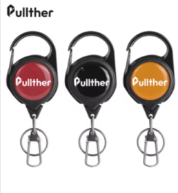 Pullther Fishing Retractable Key Chain (Color: Red 1pcs)