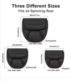 S/M/L Spinning Fishing Reel Cover Neoprene (size/color: small)