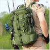 Tactical Fishing Backpack Tackle Bag with Rod Holders Fish Equipment Storage Molle Camping Hiking Outdoor Multifunctional Bag