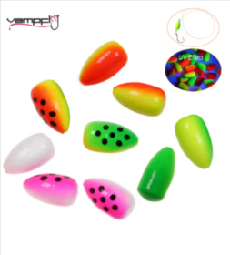 Vampfly 10pcs EVA Foam Float Bobber Buoys Bullet Oval Fishing Floats (size: Size 0 GY 10pcs)