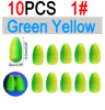 Vampfly 10pcs EVA Foam Float Bobber Buoys Bullet Oval Fishing Floats