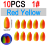 Vampfly 10pcs EVA Foam Float Bobber Buoys Bullet Oval Fishing Floats