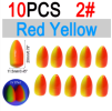 Vampfly 10pcs EVA Foam Float Bobber Buoys Bullet Oval Fishing Floats
