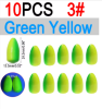 Vampfly 10pcs EVA Foam Float Bobber Buoys Bullet Oval Fishing Floats