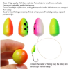 Vampfly 10pcs EVA Foam Float Bobber Buoys Bullet Oval Fishing Floats