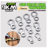 20~100Pcs Fishing Solid Ring Stainless Steel Sea Fishing Lures