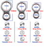 20~100Pcs Fishing Solid Ring Stainless Steel Sea Fishing Lures