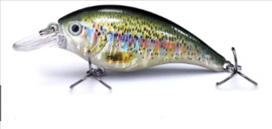 TREHOOK 6cm 10g Black Minnow Trout Fishing Baits (Color: Color B-Foil, size: 60mm 10g)