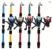 Sougayilang Spinning Fishing Pole Set 1.8M Portable Telescopic Rod with 5.2:1 3BB Fishing Reel Max Drag 5kg Full Fishing Kit