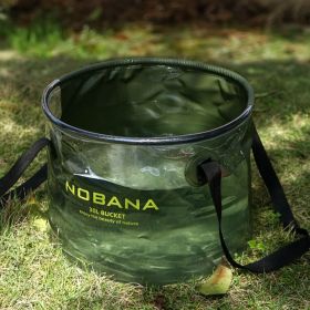 30L Outdoor folding bucket camping, dishwashing bucket telescopic fishing bucket (select: Outdoor folding bucket-green)