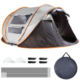 5-8 Person Pop Up Tent Automatic Setup Camping Tent (Type: Khaki_5-8People)