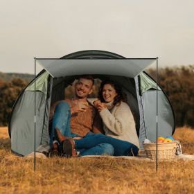 5-8 Person Pop Up Tent Automatic Setup Camping Tent (Type: Green_5-8People)