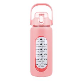 Glass Water Bottle/ Sports Water Bottle (Capacity: 64Oz, Color: Pink)