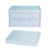 Collapsible Storage Bins With Dustproof Lid Waterproof Interior Bag Handle Stackable Storage Box Container Utility Organizer Crate For Camping Fishing