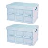 Collapsible Storage Bins With Dustproof Lid Waterproof Interior Bag Handle Stackable Storage Box Container Utility Organizer Crate For Camping Fishing