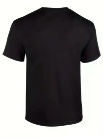 Leisure Relaxing Fishing Print Crew Neck T-Shirt, Casual Short Sleeve T-Shirt For Spring & Summer, Women'S (Color: pureBlack, size: L_pure)