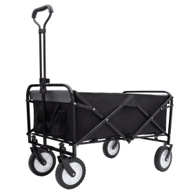 Collapsible Foldable Wagon Cart with strapping system Beach Wagon (Color: as Pic)