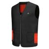 Unisex Black Heat Jacket Vest 3 Heating Gear Adjustable USB Heated Vest Warm Heat Coat Vest w/ 5 Heating Zones For Men Women Winter Outdoor Activity