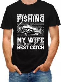 Hot Trendy Fishing Print for Men Women Couple Fashion T-Shirt, Street Short Sleeve Cotton T-Shirt, Comfort-Fit Crew Neck T-Shirt-Ultra-Soft (Color: black, size: XXL)