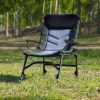 Camping Lounge Chair, Portable Folding Reclining Camping Chair with Adjustable backrest for Indoor and Outdoor Camping Beach Hiking Fishing, Green+bla