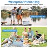 Collapsible Storage Bins With Dustproof Lid Waterproof Interior Bag Handle Stackable Storage Box Container Utility Organizer Crate For Camping Fishing