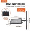 VEVOR Swivel Campfire Grill, Fire Pit Grill Grate over Fire Pits, Heavy Duty Steel Grill Grates, 360° Adjustable Open Fire Outdoor Cooking Equipment,