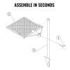VEVOR Swivel Campfire Grill, Fire Pit Grill Grate over Fire Pits, Heavy Duty Steel Grill Grates, 360° Adjustable Open Fire Outdoor Cooking Equipment,