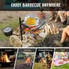 VEVOR Swivel Campfire Grill, Fire Pit Grill Grate over Fire Pits, Heavy Duty Steel Grill Grates, 360° Adjustable Open Fire Outdoor Cooking Equipment,