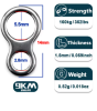 20~100Pcs Fishing Solid Ring Stainless Steel Sea Fishing Lures