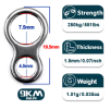 20~100Pcs Fishing Solid Ring Stainless Steel Sea Fishing Lures