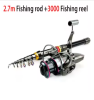 1.8-3.6m Carbon Fiber Fishing Rod And Reel Combo
