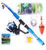 NGB 1.8/2.1m Telescopic Fishing Rod Reel Combo Full Kit Carbon