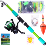 NGB 1.8/2.1m Telescopic Fishing Rod Reel Combo Full Kit Carbon