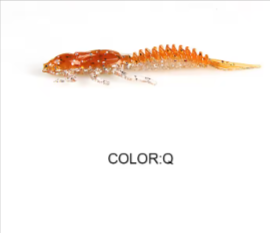 2019New Reach Soft Lures Soft Plastic Lures Larva (Option: Q, size: 50mm 15pcs 0.8g)