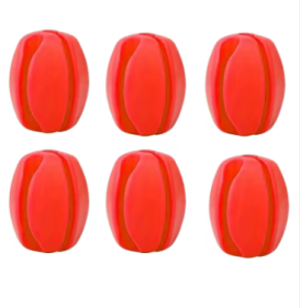 6pcs Fishing Rod Holder Straps (Color: 6pcs red)